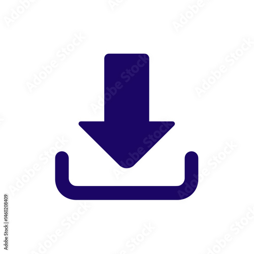 A blue download icon representing the concept of digital file transfer