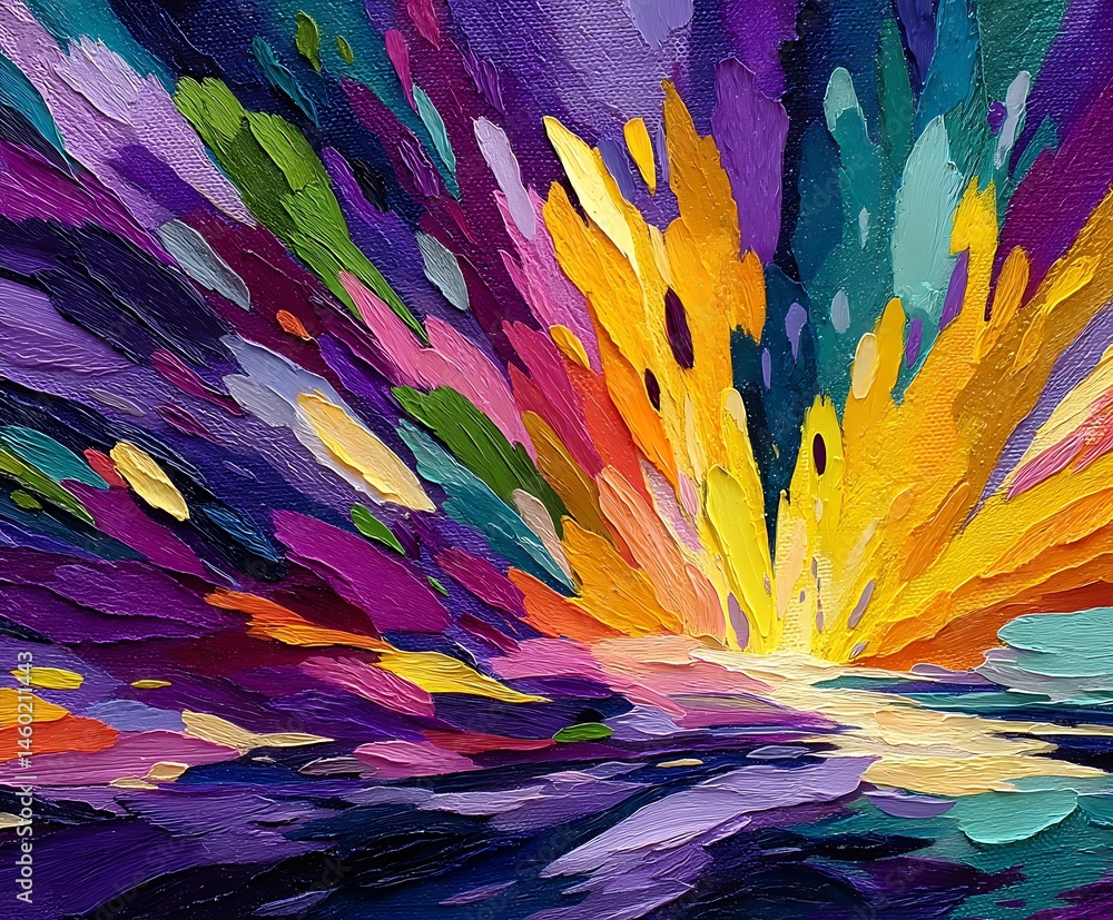 An abstract illustration of strokes in various colors. An abstract illustration of strokes in various colors.