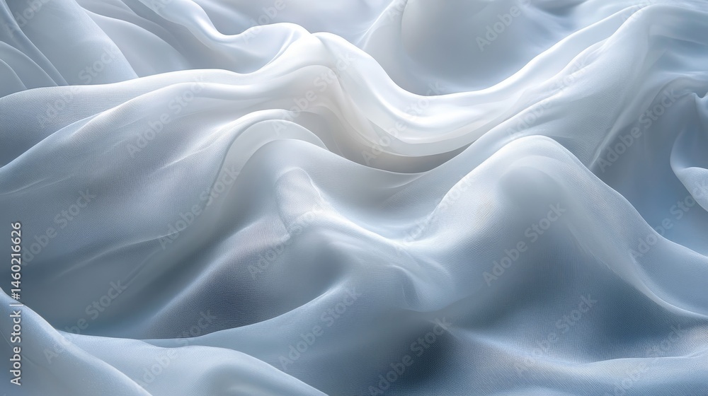 Obraz premium Soft, flowing folds of sheer, light fabric.