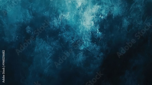 Abstract teal and dark blue background with textured patterns and light spots
