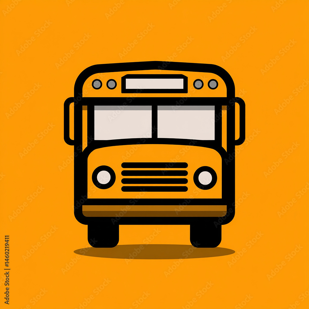 un bus jaune - IA Generated