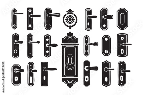 Diverse Collection of Vintage Door Handles and Knobs