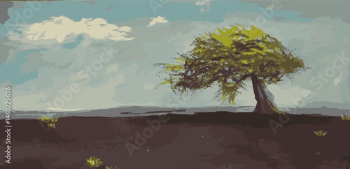 Singular Tree Painterly