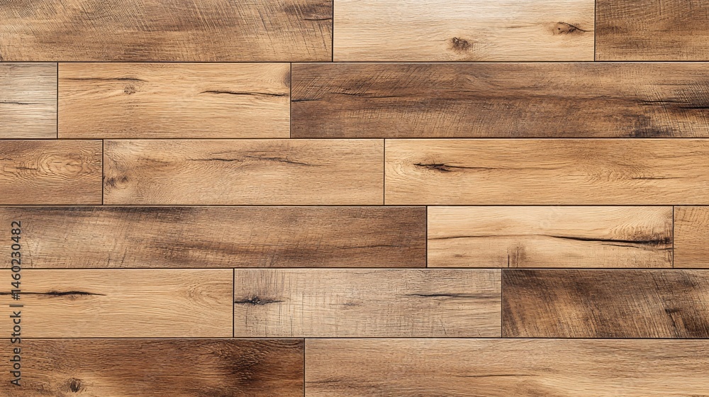 Naklejka premium Assorted Vinyl Tile Samples with Oak Wooden Background