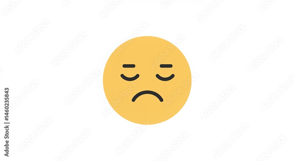 Fototapeta premium Sad emoji illustration