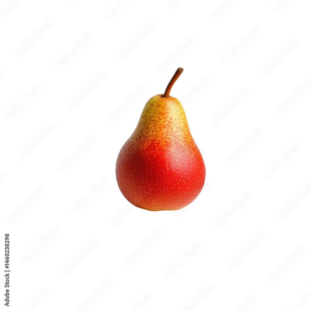 Freshly picked pear on a white plate isolated against a clean background, pear in a plate isolated on Transparent background Freshly picked pear on a white plate isolated against a clean background, pear in a plate isolated on Transparent background