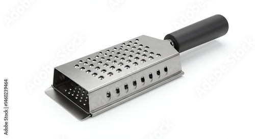 Stainless steel grater with black handle