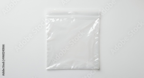 Transparent plastic ziplock bag mockup