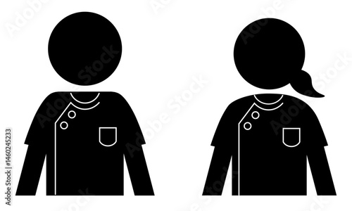 リハビリ職員の男女のピクトグラム