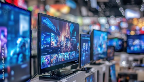 Wallpaper Mural Display of various screens showcasing video game content Torontodigital.ca