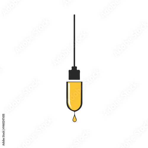 IV Drip 2D flat vector illustration, isolated on a white background.