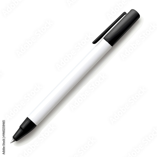 2D flat vector illustration of Whiteboard Marker, isolated on a white background.