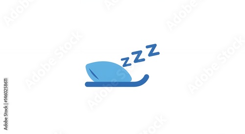 Blue sleeping sled icon