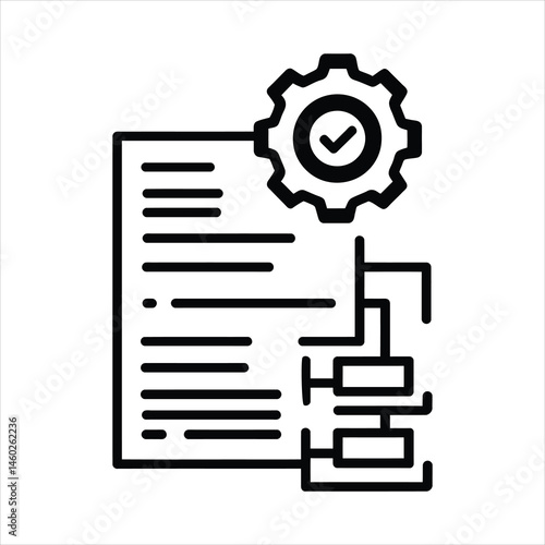 Process Documentation Icon – Ideal for Workflow Mapping and Quality Control

