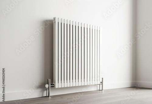 Wallpaper Mural A white radiator sitting on top of a wooden floor. Torontodigital.ca