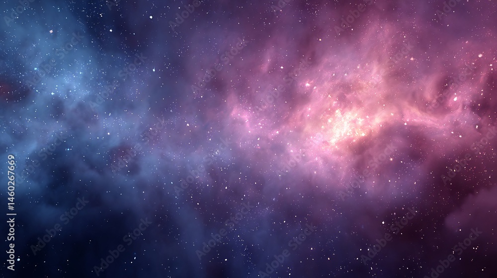 Naklejka premium Cosmic Symphony of Light and Shadow: A Captivating Nebulae Visualization