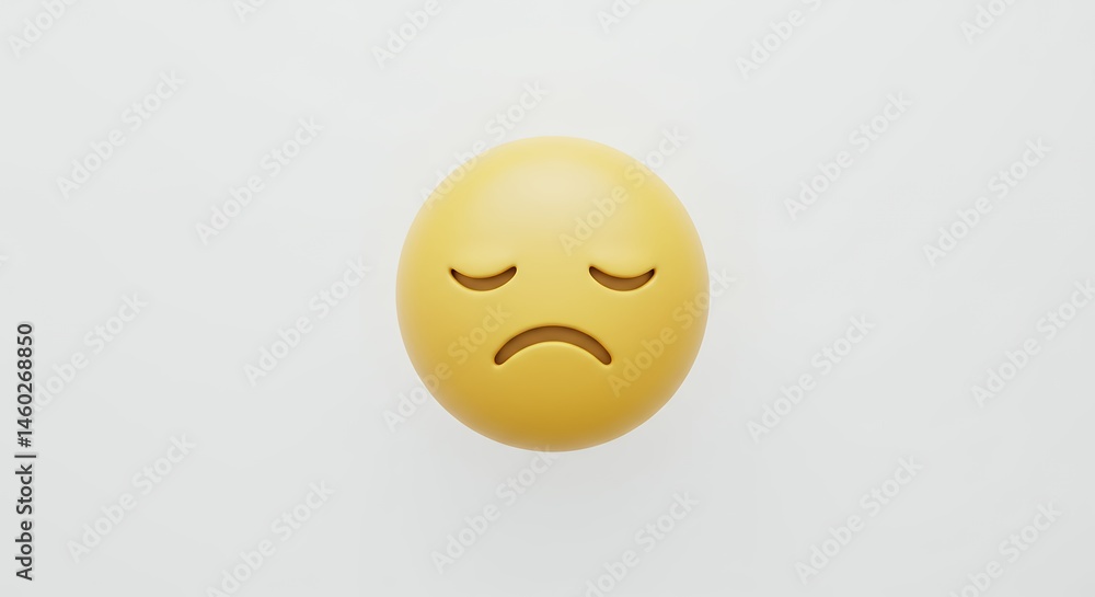 Fototapeta premium Sad emoji graphic