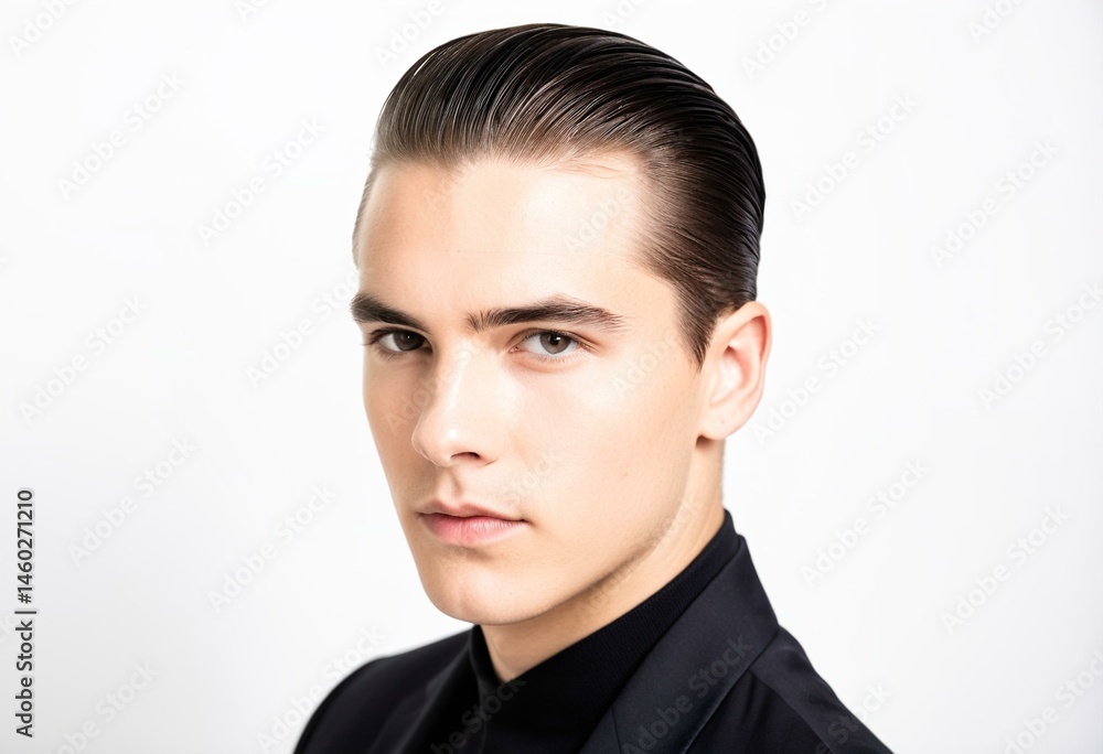 A man in a blue suit is looking at the camera. A man in a blue suit is looking at the camera.