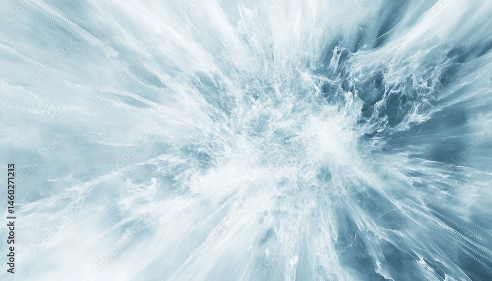 Naklejka premium Abstract, light-blue, radiating burst