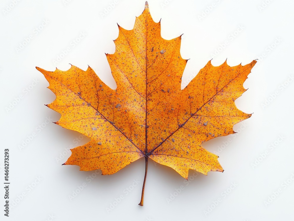 Obraz premium Single autumn maple leaf