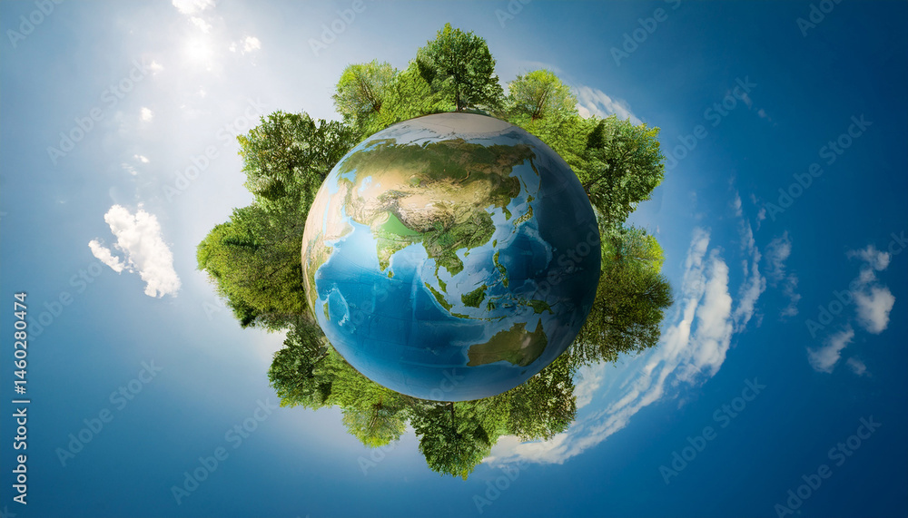 earth globe with trees earth globe with trees
