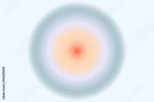 Radial summer gradient circle with a grainy texture effect and pastel color palette creates a dreamy and ethereal design element for various creative projects