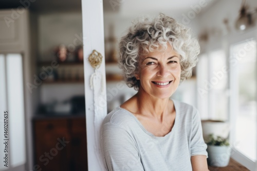 portrait of a Active senior women smiling in the living room