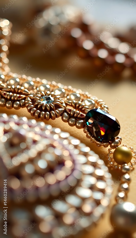 close up of a necklace and a necklace close up of a necklace and a necklace
