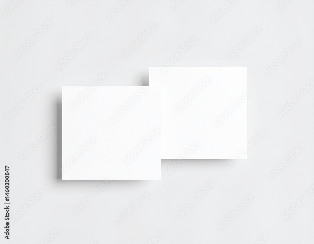 square business card mockup minimalist style white and plain colors corporate identity design square business card mockup minimalist style white and plain colors corporate identity design