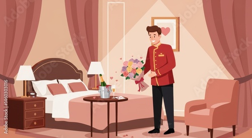 Romantic Hotel Room Surprise: Valentine's Day Getaway