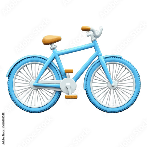 Bicycle volumetric illustration showcasing vibrant colors and intricate design elements for creative projects