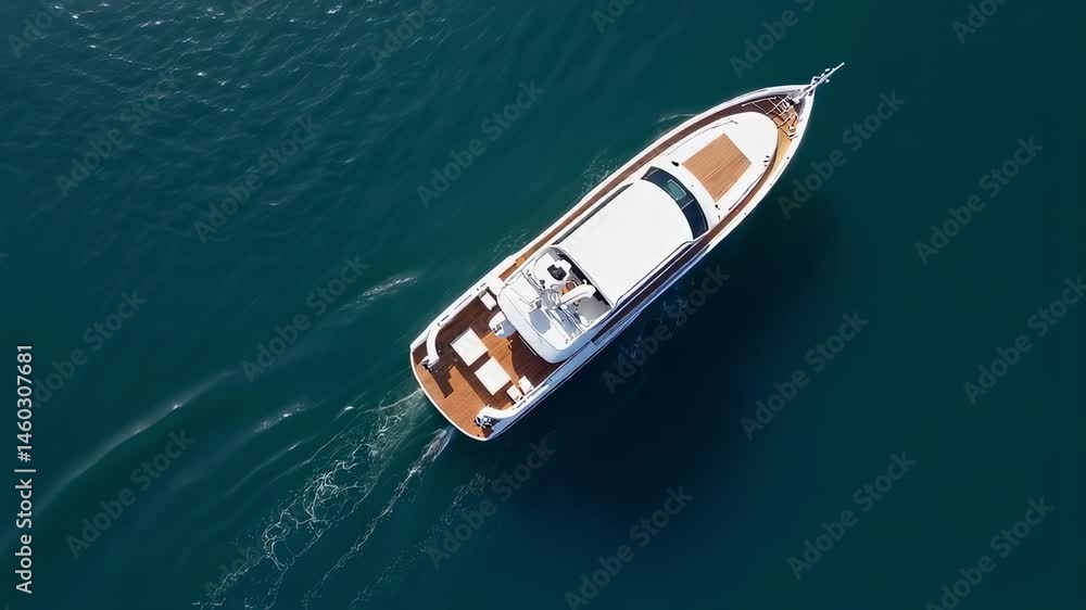 Aerial View of Luxury Yacht on Open Water
Aerial View of Luxury Yacht on Open Water