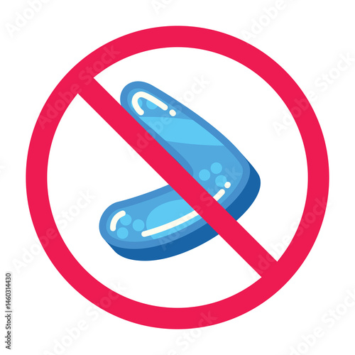 Forbidden sign with greater than symbol, no greater than sign, more than prohibition sign, flat icon design vector illustration