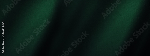 Obraz na płótnie Black dark emerald jade green abstract luxury background. Silk satin fabric. Gradient ombre color. Curtain drapery fold line. Shiny glow glitter light. Design. Wide banner. Panoramic. w salonie