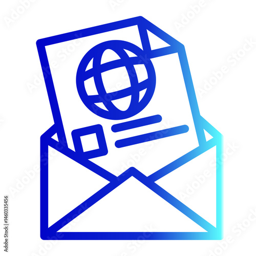 Email Icon # Learning Pack # Outline Gradient Style