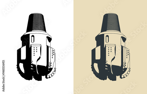 Oil drilling bit illustrations