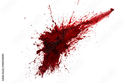 Realistic Red Blood Splatter PNG — Dripping & Explosion Effects on Transparent Background