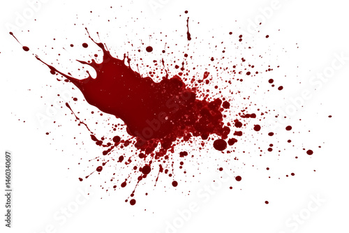 Realistic Red Blood Splatter PNG — Dripping & Explosion Effects on Transparent Background