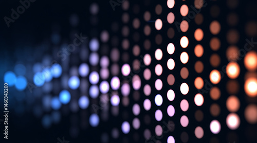 Wallpaper Mural Abstract graphic background of gradient glow dots or neon blue beige futuristic technology Torontodigital.ca