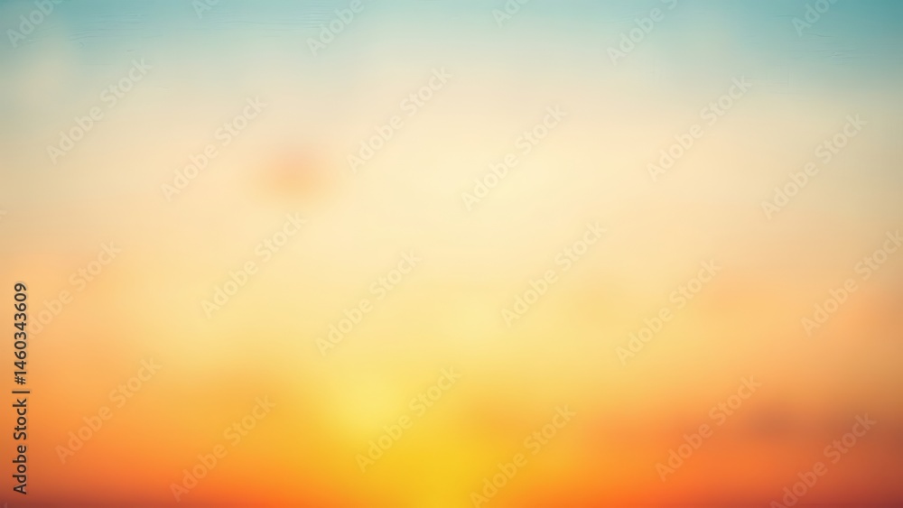 Fototapeta premium Bright summer evening wallpaper with soft blurred background space