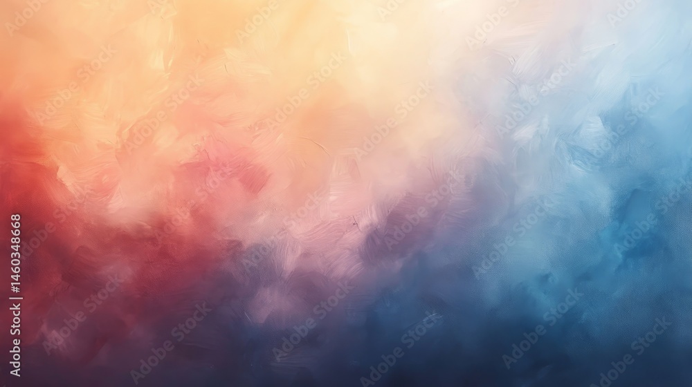 Fototapeta premium Abstract painting with soft color gradients.