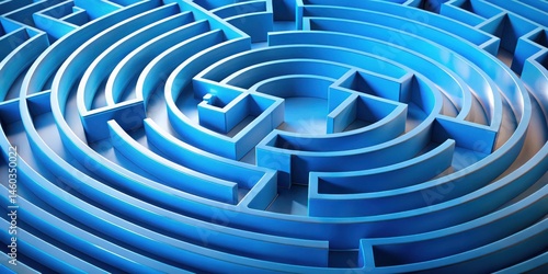 Wallpaper Mural Abstract Circular Maze A Complex Path to Problem Solving and Strategic Thinking Torontodigital.ca