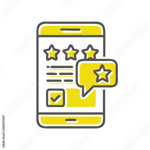 Mobile booking app interface with star ratings for reservation concept with copy space
