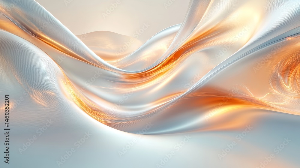 Naklejka premium Abstract design with flowing, metallic textures.