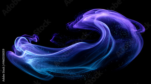 Obraz na płótnie Blue and purple light swirl isolated w salonie