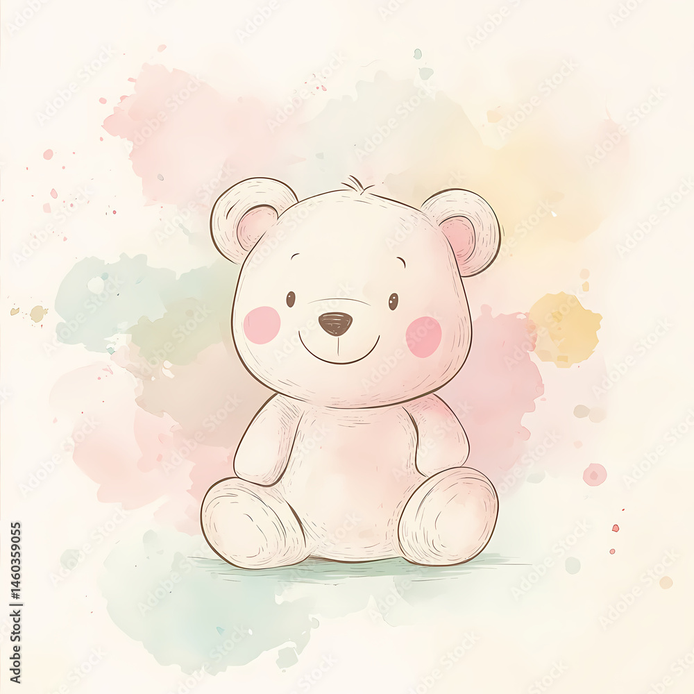 Fototapeta premium Simple Cartoon of a Teddy Bear
