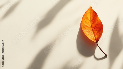 Wallpaper Mural Autumnal leaf against a backdrop of shadows. Torontodigital.ca