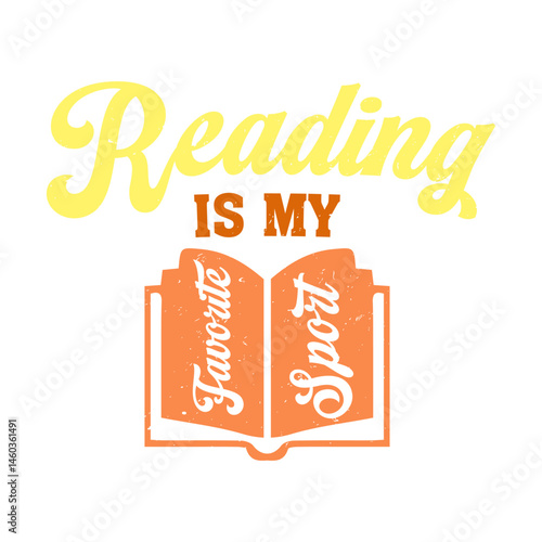 Book lover design reading is my favorite sport bookworm gift idea for bookish person