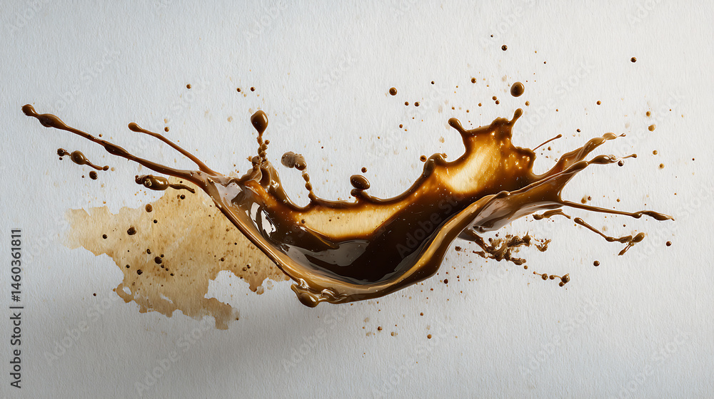 Obraz premium Artistic coffee stain splash