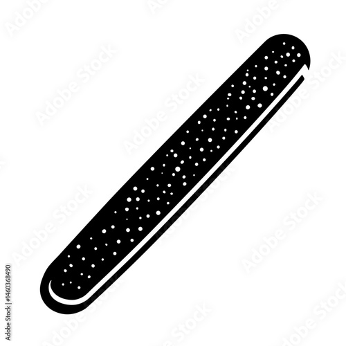 Nail file icon in bold outline style concept of manicure tools personal grooming and nail care cosmetics